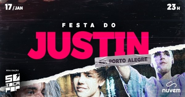Imagem do evento Festa do Justin em Porto Alegre @ SÓ TOCA POP - 17/01