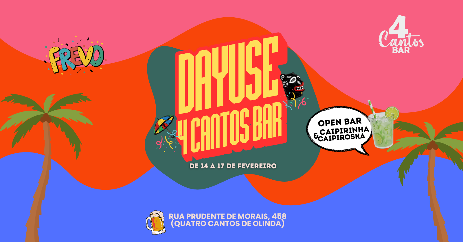 DAY USE 4 CANTOS BAR - OLINDA 2026 - Olinda, PE