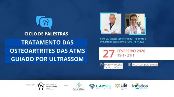 Imagem do evento CICLO DE PALESTRAS SW: Tratamento das Osteoartrites das ATMs guiado por Ultrassom