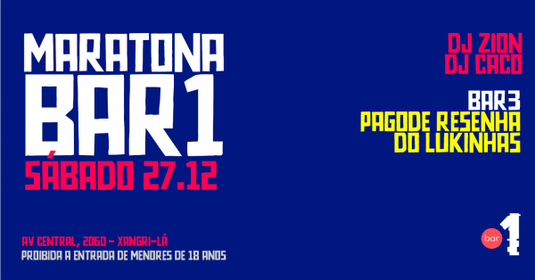 Imagem do evento BAR 1 - SÁBADO - 27/12/2025 - MARATONA #02