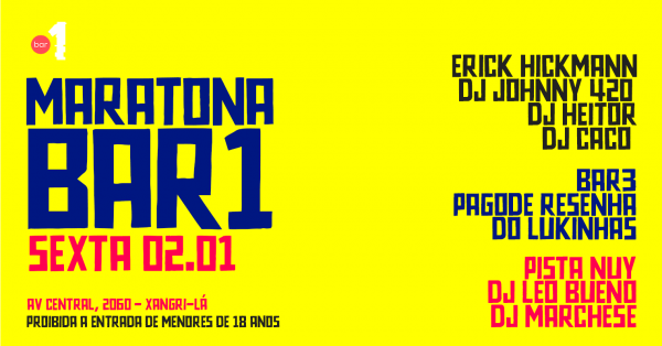 Imagem do evento BAR 1 - SEXTA - 02/01/2025 - MARATONA #06