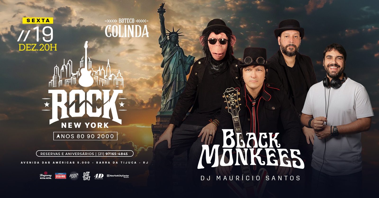ROCK NEW YORK | BANDA BLACK MONKEES POP HITS | DJ MAURÍCIO SANTOS| SHOPPING NEW YORK CITY CENTER