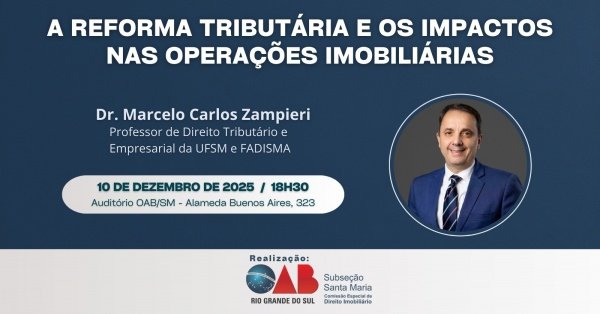Imagem do evento O impacto da Reforma Tributária nas transações imobiliárias