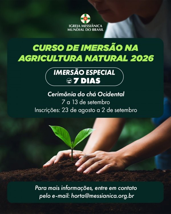 Imagem do evento Imersão 7 dias - 07 a 13 de setembro  - Cerimônia do chá Ocidental