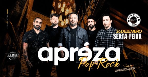 Imagem do evento Apréza - Pop Rock + DJ  Chocolate - New York Pub