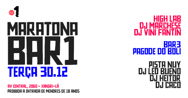 Imagem do evento BAR 1 - TERÇA - 30/12/2025 - MARATONA #05