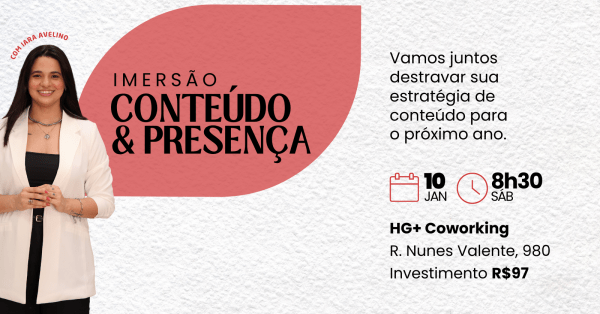 Imagem do evento Imersão Conteúdo e Presença: como planejar conteúdos estratégicos e que marcam em 2026