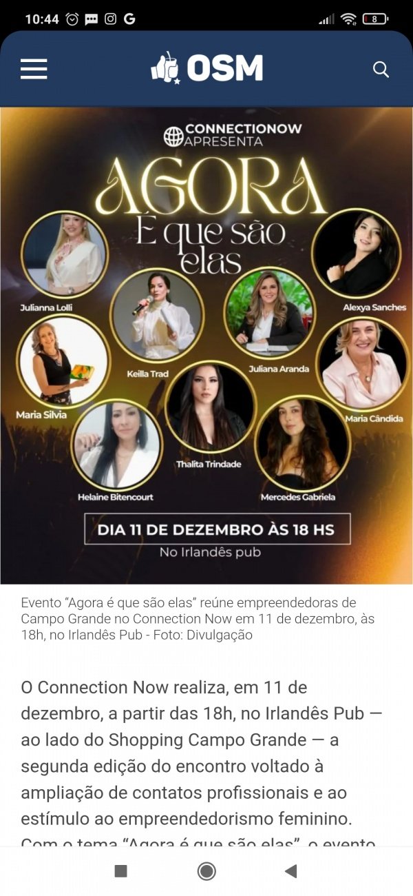 Imagem do evento Connectionow 2° Edição  "Agora é que são elas"