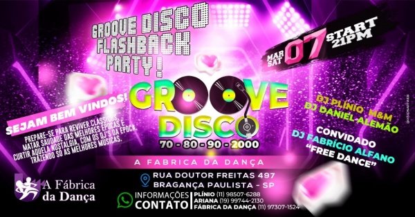 Imagem do evento GROOVE DISCO FLASHBACK PARTY