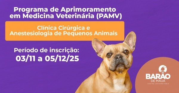 Imagem do evento PAMV 2026 - Clínica Cirúrgica e Anestesiologia em Pequenos Animais