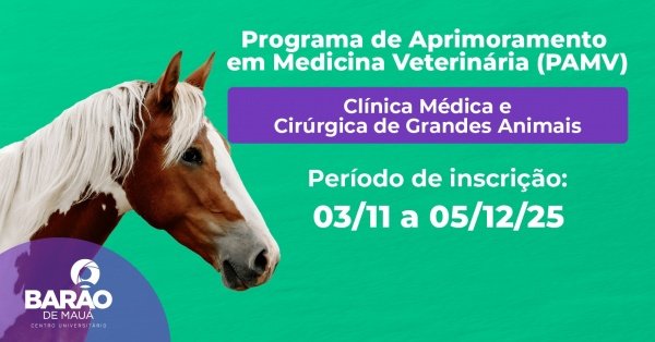 Imagem do evento PAMV 2026 - Clínica Médica e Cirúrgica de Grandes Animais