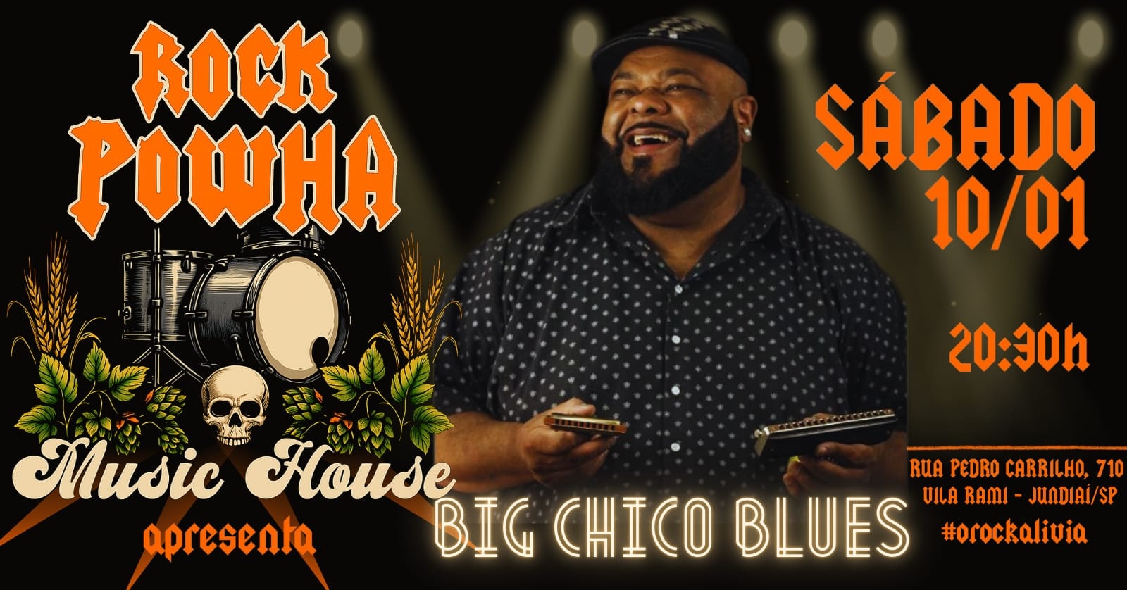 Big chico Blues Band no RockPowha Music House