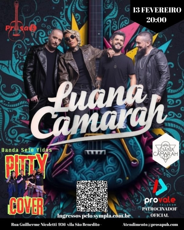 Imagem do evento Show Luana Camarah no Prosa Pub 09/01/2025