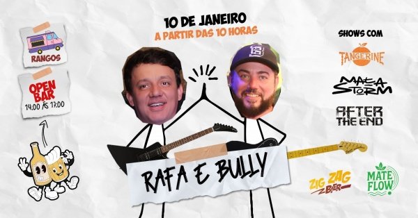 Imagem do evento Niver do Rafa e Bully 10/01 (OPEN BAR DAS 14 AS 17 HORAS)