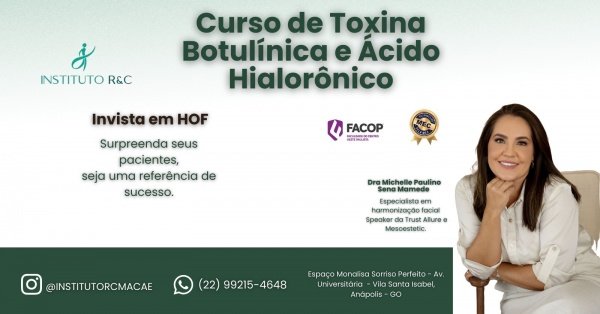 Imagem do evento Curso de Toxina Botulínica e Harmonização Facial com Ácido Hialurônico