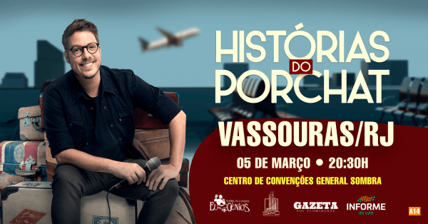 Imagem do evento Histórias do Porchat - Vassouras-RJ