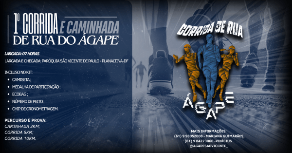 Imagem do evento 1ª Corrida de Rua Ágape