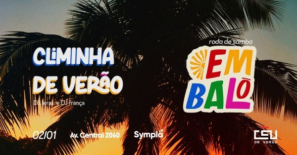 Imagem do evento CLIMINHA DE VERÃO | 02/01