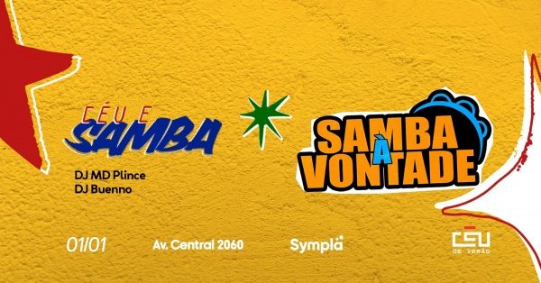 Imagem do evento CÉU E SAMBA COM SAMBA A VONTADE | 01/01
