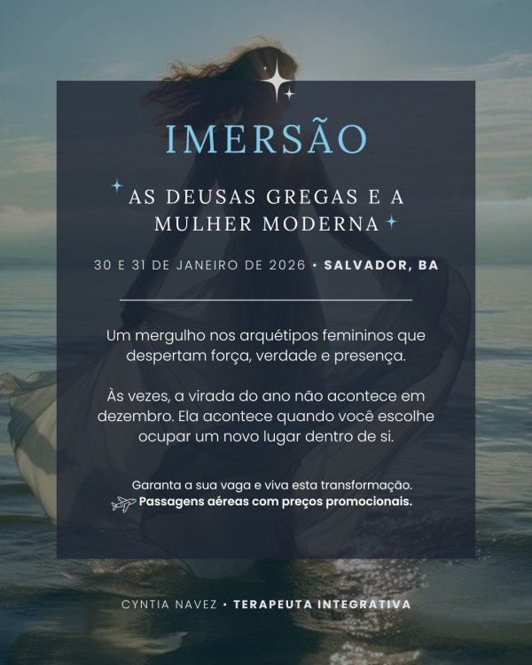 Imagem do evento Imersão Sagrado Feminino: As Deusas Gregas e a Mulher Moderna
