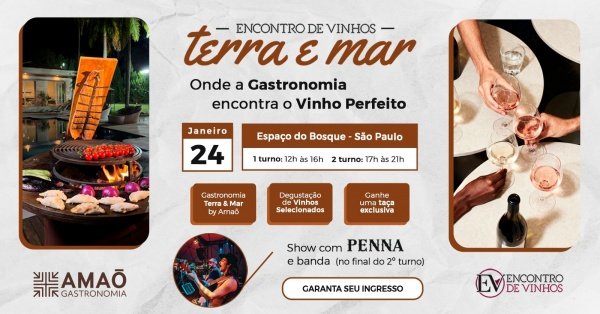 Imagem do evento Encontro de Vinhos Terra e Mar - Janeiro