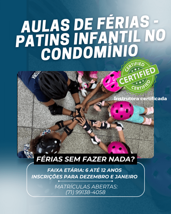 Imagem do evento Aulas de férias para crianças/ patins