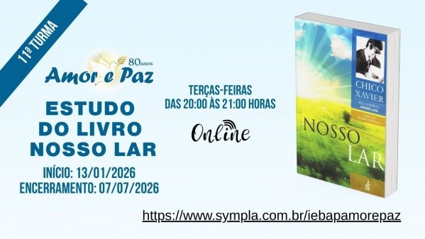 Imagem do evento Curso a distância: NOSSO LAR - 11ª Turma