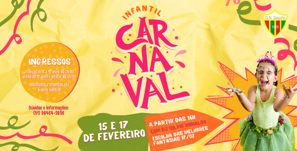 Imagem do evento Carnaval Infantil 2026 GNGaúcho
