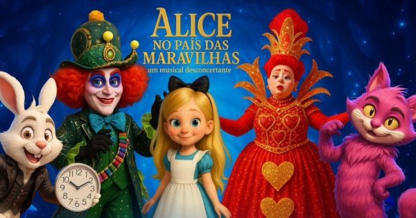 Imagem do evento Alice no País das Maravilhas um Musical Desconcertante