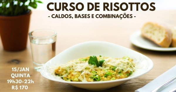 Imagem do evento Curso de Risottos - 15/janeiro