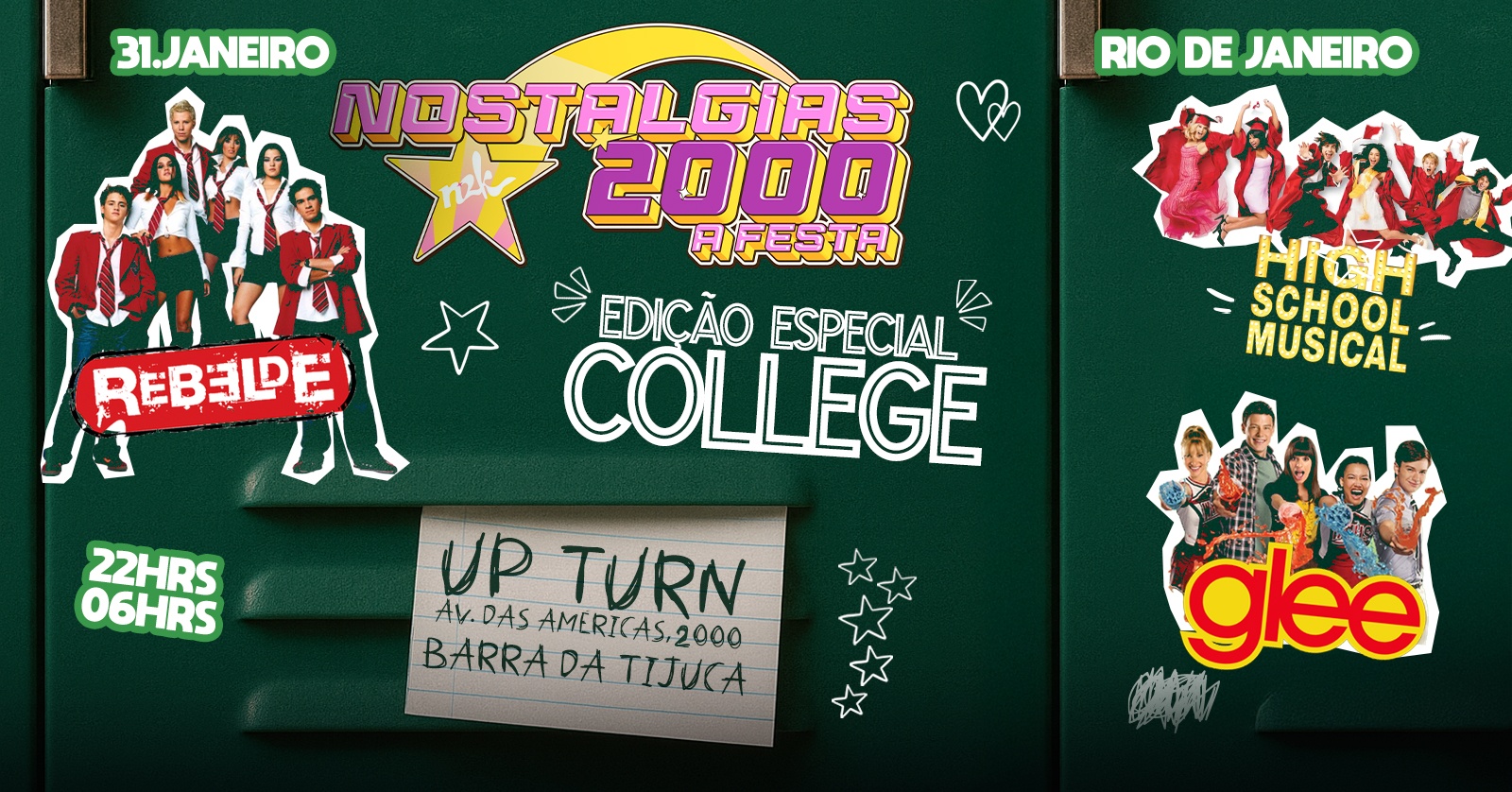 Nostalgias 2000: COLLEGE - Edição RIO DE JANEIRO - Av das Américas, 2000, Barra da Tijuca - Rio de Janeiro, RJ