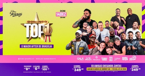 Imagem do evento TEXXAS BAR | DOMINGO TOP 1 - MESA DE PAGODE | GRUPO TA NA MEDIDA e CONVIDADOS - GALÃ DO PISEIRO