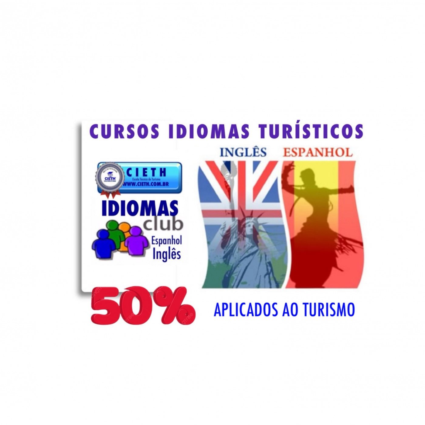 CURSOS DE IDIOMAS TURISTICOS CIETH - Programação Abril 2026