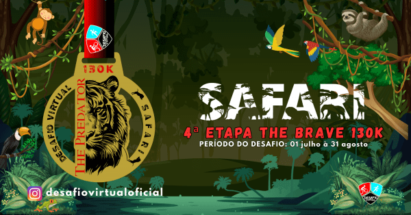 Imagem do evento Corrida Virtual Safari  4ª Etapa The Predator