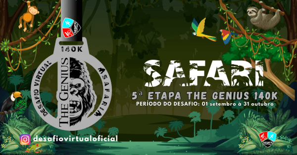 Imagem do evento Corrida Virtual Safari  5ª Etapa The Genius