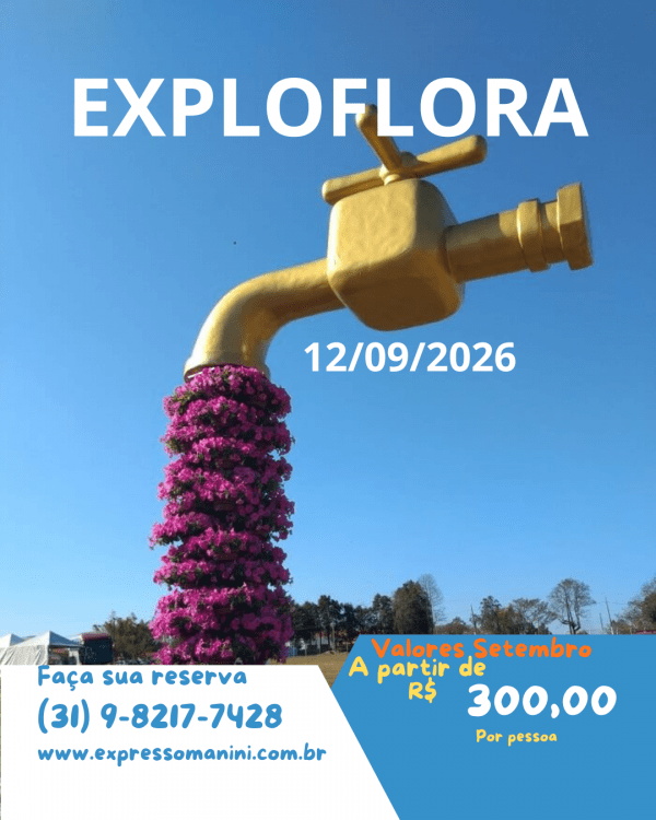Imagem do evento excursões saindo de franca expoflora