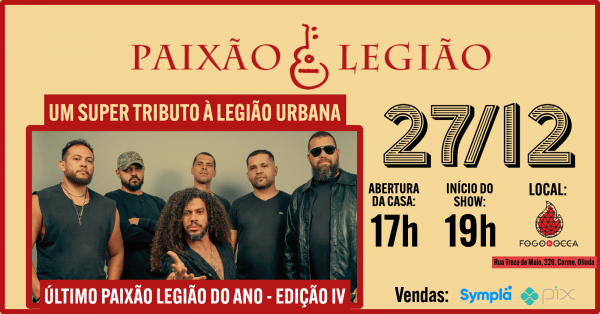 Imagem do evento ÚLTIMO PAIXÃO LEGIÃO DO ANO - EDIÇÃO IV