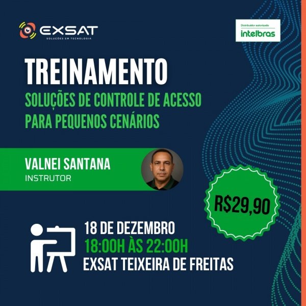 Imagem do evento Treinamento: Soluções de Controle de Acesso - Teixeira