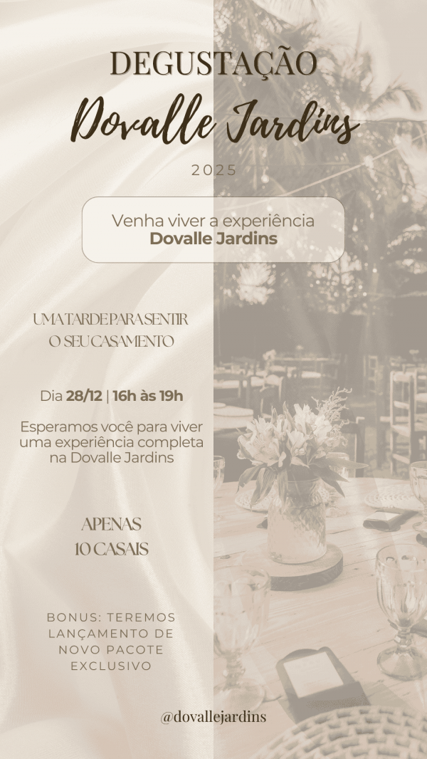 Imagem do evento Degustação Dovalle Jardins