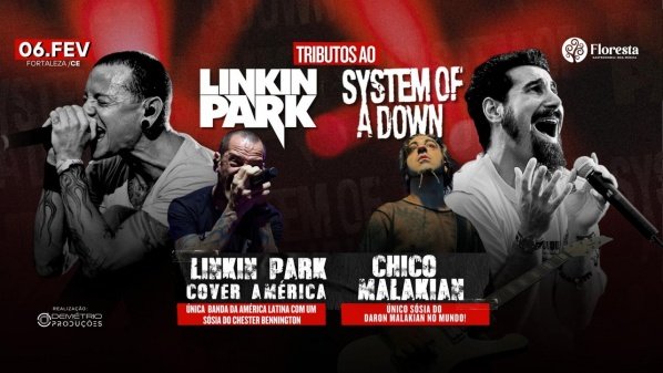 Imagem do evento Tributo ao Linkin Park e System of a Down - Fortaleza/CE