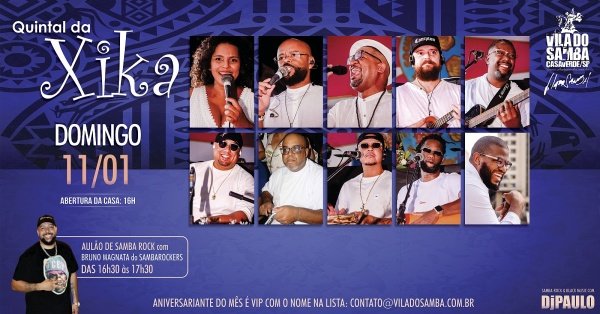 Imagem do evento QUINTAL DA XIKA NA VILA DO SAMBA   