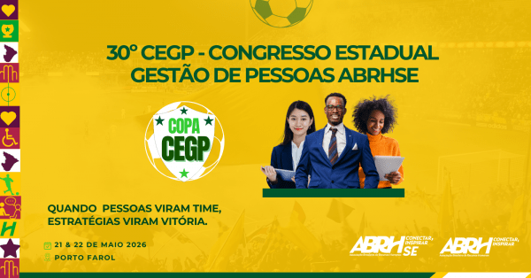 Imagem do evento COPA CEGP 2026 - 30º EDIÇÃO DO CONGRESSO ESTADUAL GESTÃO DE PESSOAS ABRHSE