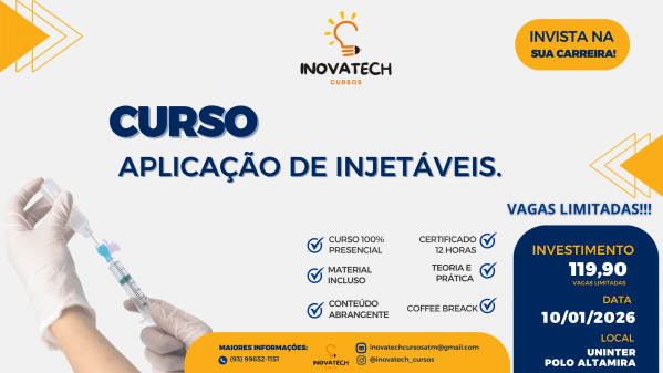Imagem do evento CURSO DE APLICAÇÃO DE INJETÁVEIS