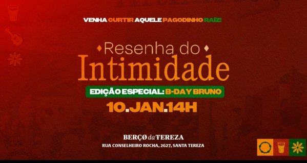 Imagem do evento Resenha do Intimidade 10/01