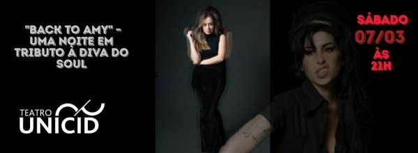 Imagem do evento "Back to Amy" Uma Noite em Tributo à Diva do Soul