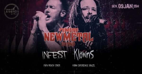 Imagem do evento Bandas Tributo INFEST (Papa Roach Cover) & Klowns (Korn Experience Brazil)