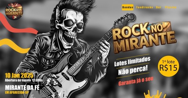 Imagem do evento 1º Rock no Mirante / Aparecida-SP