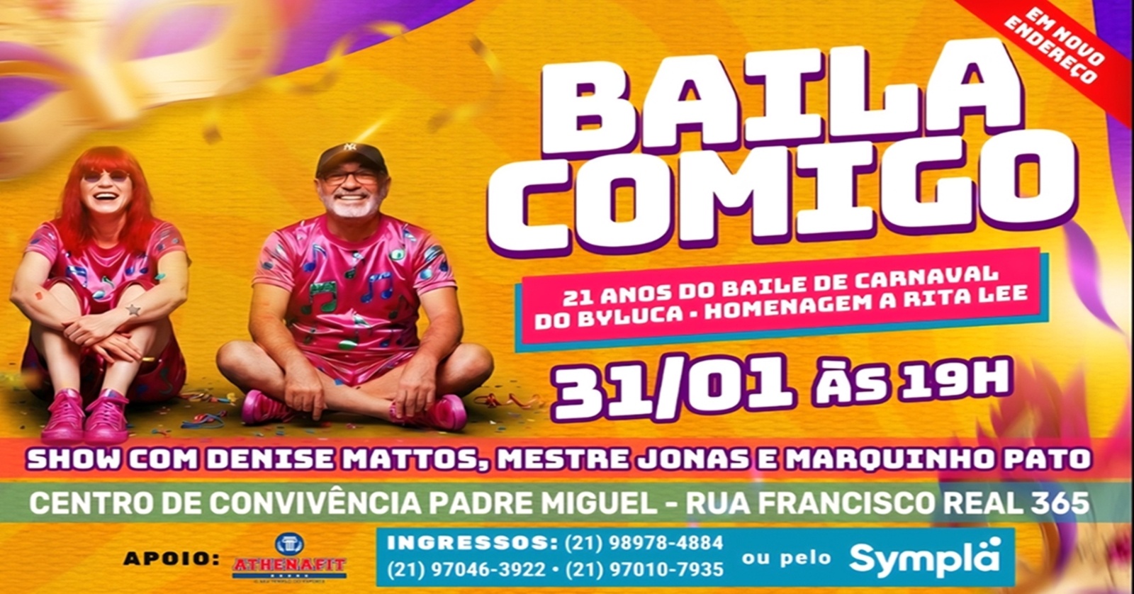 BAILA COMIGO- BAILE DE CARNAVAL DO BYLUCA - HOMENAGEM A RAINHA DO ROCK  RITA LEE - Rio de Janeiro, RJ