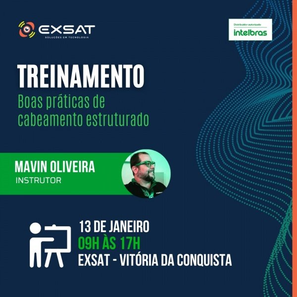Imagem do evento Treinamento: Boas práticas de cabeamento estruturado.