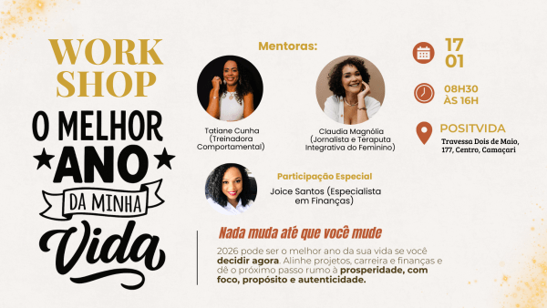 Imagem do evento O Melhor Ano da Minha Vida - Workshop Presencial